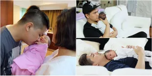FOTO Gendong Sampai Ketiduran, Glenn Alinskie Ayah Tampan Idaman!