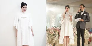 FOTO: Hamil 8 Bulan, Sandra Dewi Cantik Kenakan Dress Putih