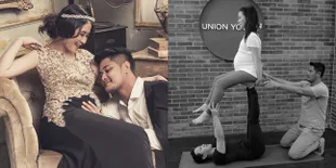 FOTO Hamil Besar, Ryana Dea Lakukan Yoga Ditemani Puadin Redi