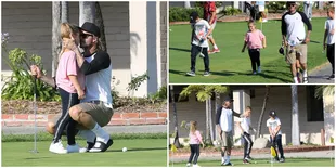 FOTO: Happy Family! David Beckham Ajak Buah Hatinya Main Golf
