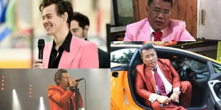 FOTO: Harry Styles Tiru Gaya Hotman Paris atau Justru Sebaliknya?