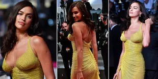 FOTO Hot Mom! Irina Shayk Bergaun Transparan di Red Carpet Cannes