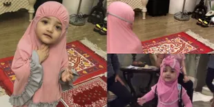 FOTO: Imutnya Saat Baby Arsy Mau Berangkat Mengaji dan Salat