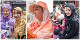 Foto Gaya Muslimah China Saat Salat Ied Ini Bikin Kamu Terkesima!