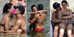 FOTO: Intim, Katy Perry & Orlando Bloom Peluk - Cium di Pantai