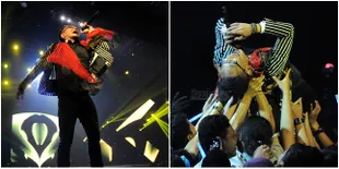 Foto Isa Raja Lempar Diri ke Penonton di Gala Show 7 X Factor