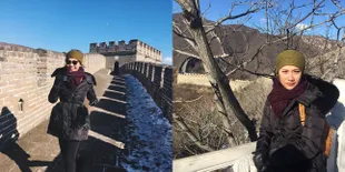 FOTO Jelang Konser, BCL Nikmati Perjalanan Cantik di Tembok China