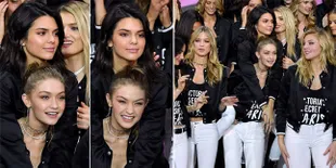 FOTO: Jelang VS Fashion Show, Kendall Jenner - Gigi Hadid 'Mesra'