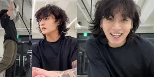 Foto Jungkook BTS Pamer Rambut Gondrong Wolf Cut Sambil Main Tinju, Trending di Mana-Mana