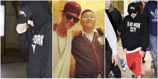 Foto Justin Bieber di Korea - Temui G-Dragon dan Psy
