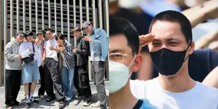 Foto Kai Masuk Wajib Militer Diantar Member EXO, Dipeluk Erat Suho dan Digendong Chanyeol