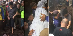 FOTO: Kaki Penuh Tanah, Ariel NOAH Makamkan Sendiri Jenazah Ayah