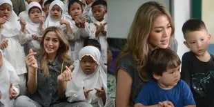 FOTO Ke Rumah Singgah, Jessica Iskandar Ajarkan El Barack Berbagi