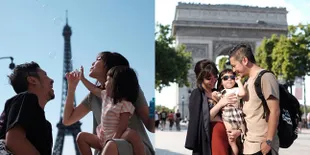 FOTO Kebersamaan Manis Gading, Gisel & Gempi Jalan-Jalan di Paris
