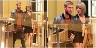 FOTO: Keluar Dari Hotel, Calvin Harris & Taylor Swift Mesra Manis