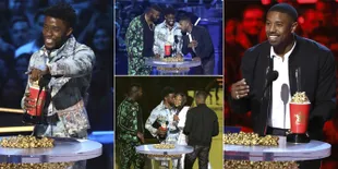 FOTO: Kemenangan 'BLACK PANTHER' di MTV Movie & TV Awards 2018