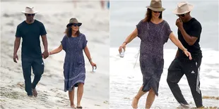 FOTO: Kemesraan Katie Holmes & Jamie Foxx di Pantai, So Sweet