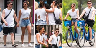 FOTO: Kencan Priyanka & Nick Jonas: Naik Sepeda - Gandengan Mesra