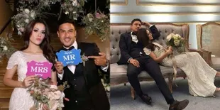 FOTO Kocak - Romantis, Pose Raisa & Hamish di Photo Booth Resepsi
