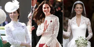 FOTO: Koleksi Gaun Putih Mewah Kate Middleton, Secantik Pengantin