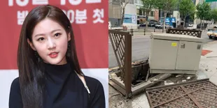Foto Kondisi Trafo di Tepi Jalan Setelah Ditabrak Lari Oleh Aktris Kim Sae Ron, Bikin Lampu Lalu Lintas Mati Berjam-Jam