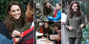 FOTO: Kunjungi Islington, Kate Middleton Bikin Pizza & Berkebun