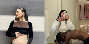 Foto Kylie Jenner Umumkan Kehamilan Keduanya Bersama Sang Kekasih Travis Scott, Pamer Babybump Cute