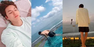 FOTO: Lee Min Ho Menikmati Santai di Bali, Memandang Sunset - Pamer Punggung Seksi