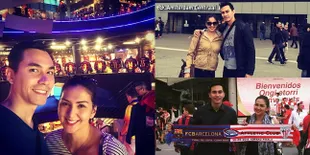 FOTO: Liburan ke Barcelona, Donna Agnesia - Darius Bak Bulan Madu