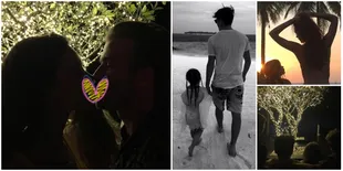 FOTO: Liburan Keluarga David Beckham di Maldives, Dibumbui Cinta