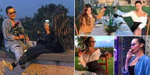 FOTO Liburan Seru ke Italia, Bella Hadid Bahagia Tanpa The Weeknd