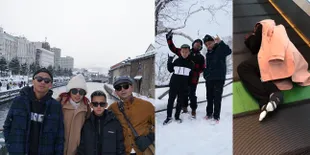 FOTO: Liburan Seru Keluarga Soimah di Jepang, Main Salju Bareng - Tidur di Bawah Meja dan Eskalator
