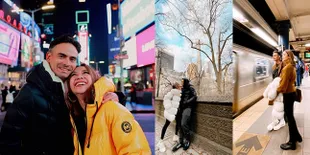 FOTO Liburan Terakhir Ashraf Sinclair dan BCL, Ciuman Hangat dan Mesra di Tengah Dinginnya New York