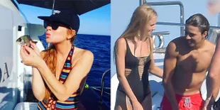 FOTO: Lindsay Lohan Liburan di Italia, Egor Punya Gandengan Baru?