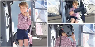 FOTO Lucunya Pangeran George Saat Explore Helikopter, Bikin Gemas