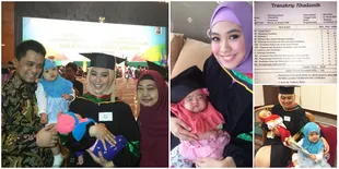 FOTO: Lulus S2, Wisuda Oki Setiana Dihadiri 2 'Bidadari' Mungil