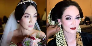 FOTO: Luna Maya Cantik Kenakan Gaun Pernikahan & Riasan Jawa