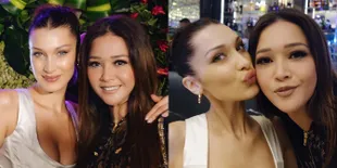Foto Maia Estianty & Irwan Bareng Bella Hadid, Makan Nasi Bungkus