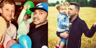 Foto Mark Westlife Bersama Calon Suami dan Layla Putri Mereka, Si Anak Panggil Ortunya 'Daddy Daddy'