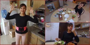 FOTO: Marshanda Pamer Skill Masak di Apartemen Minimalis-nya