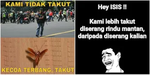 FOTO: Meme Plesetan #KamiTidakTakut Ini  Bikin Ngakak Seharian