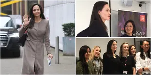 FOTO: Mengajar S2 di London, Angelina Jolie Tampil Cantik Elegan