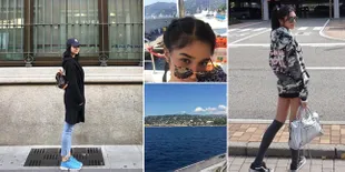 FOTO: Mikha Tambayong di Italia, Naik Yacht Mewah - Syuting Film