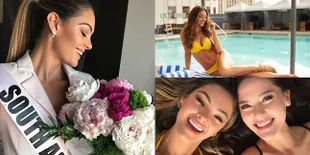 Foto Miss Universe Demi-Leigh Nel-Peters, Senyumnya Sangat Manis