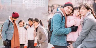 FOTO: Momen Lovely Ussy - Andhika Bareng Anak-Anak di Korea