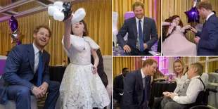 FOTO: Momen Manis Pangeran Harry Saat Hibur Pasien Kanker