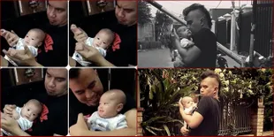 FOTO: Momen Manis Saat Ahmad Dhani Gendong Baby Airlangga