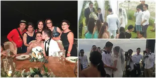 FOTO: Momen Mesra Stefan & Celine di Nikahan, Cium Pipi-Gandengan
