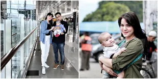 FOTO: Mudik Pertama Alice Norin Sambil Gendong Anak, Lovely!