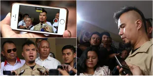 FOTO: Mulan Baru Melahirkan, Dhani Datangi Kapolda Metro Jaya